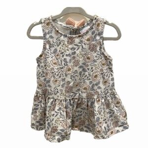 MAGGIE & ZOE‎ Baby Toddler Floral Sleeveless Peplum top, 18m